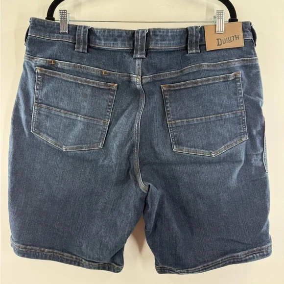 EUC Duluth Trading Co Rain Medium Wash Ballroom Double Flex Denim Shorts - Picture 6 of 8